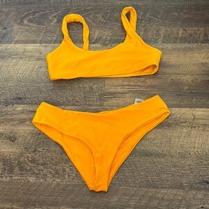 Vibrant Yellow Women's Swim Set